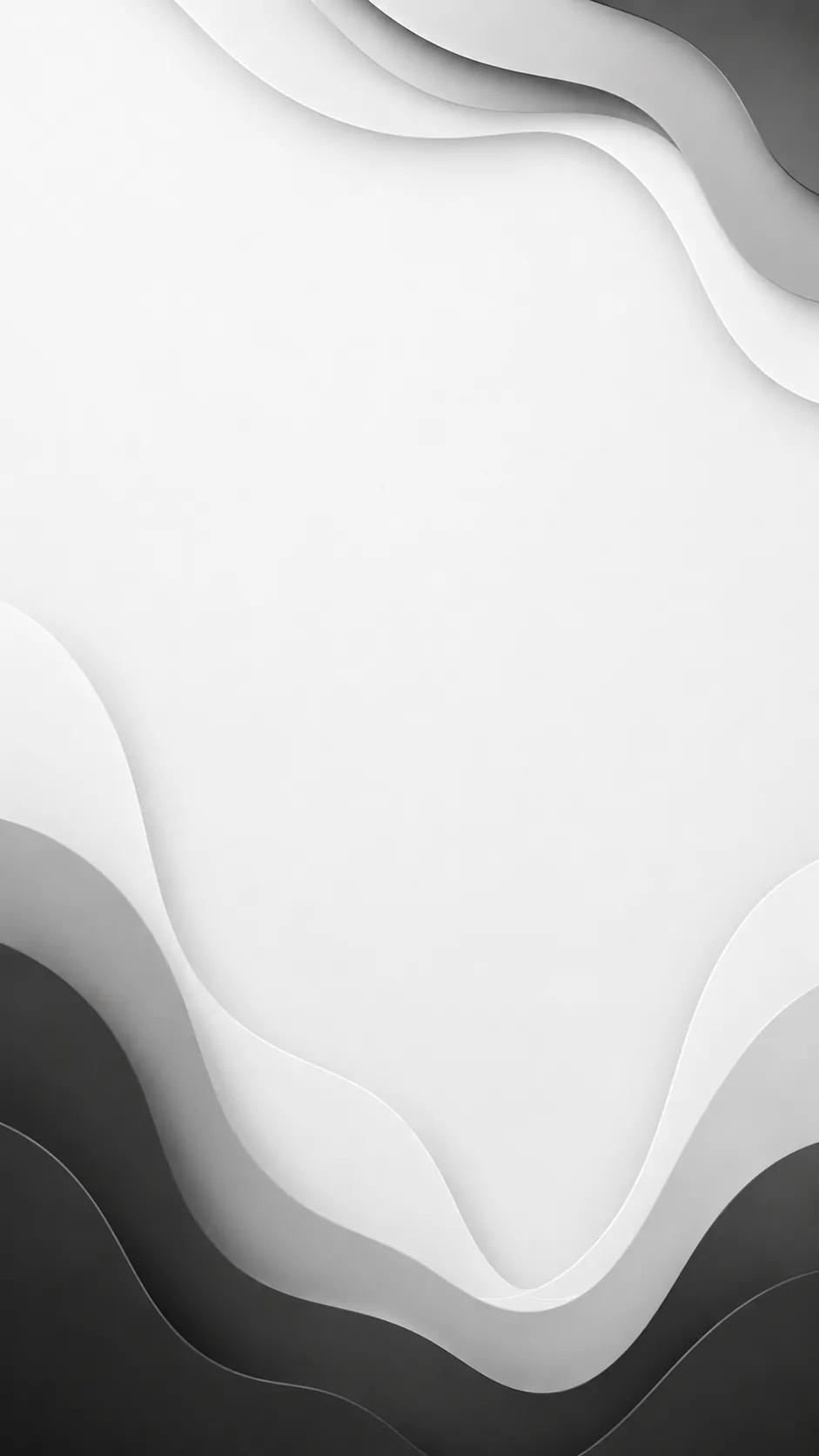 Background Gray Paper Cut Waves mobile preview