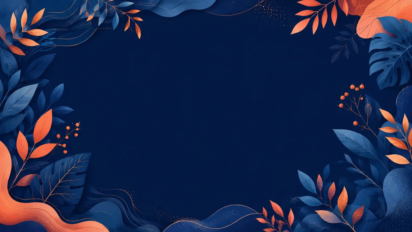 Background Dark Botanical Frame desktop preview
